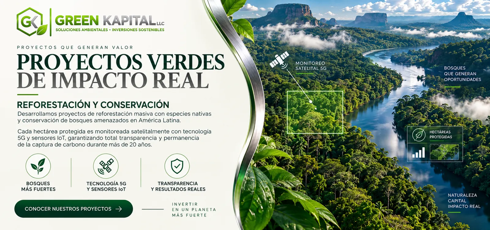 Proyectos verdes de impacto real: reforestación con especies nativas y conservación de bosques en América Latina con monitoreo satelital